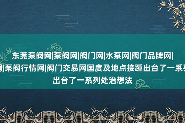 东莞泵阀网|泵阀网|阀门网|水泵网|阀门品牌网|泵阀人才网|泵阀行情网|阀门交易网国度及地点接踵出台了一系列处治想法